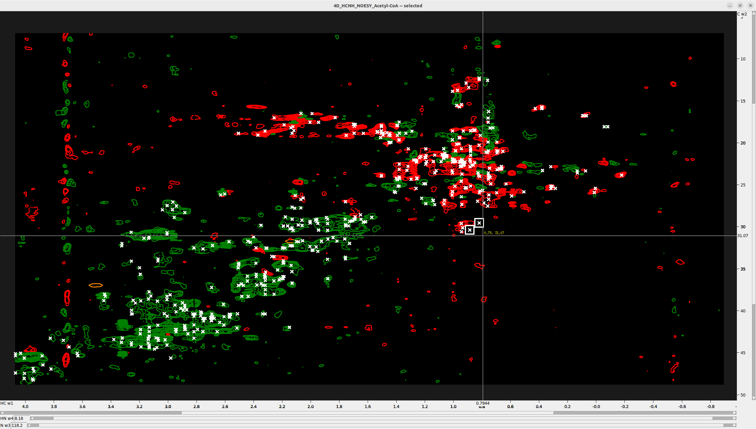 manually selected noise peaks