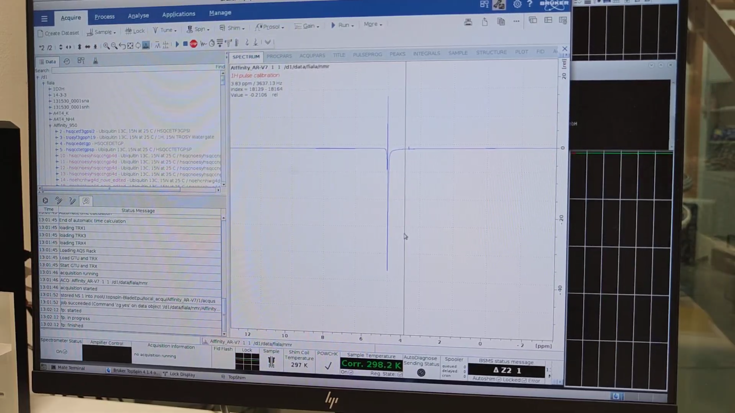 Pulse calibration result
